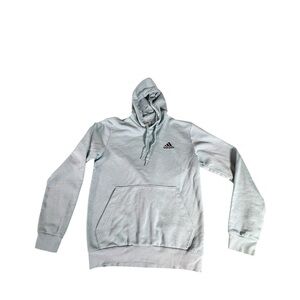 Adidas Essentials Hoodie Sweatshirt Solid Blue Men's Adult Size Small